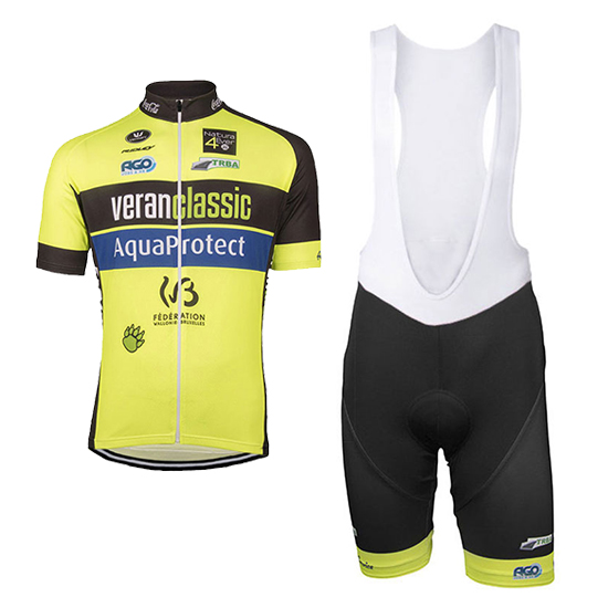 UCI Kurzarmtrikot 2017 und Kurze Tragerhose gelb